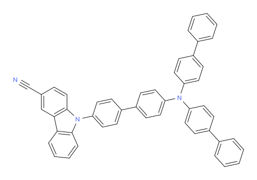 9-(4'-(di([1,1'-biphenyl]-4-yl)amino)-[1,1'-biphenyl]-4-yl)-9H-carbazole-3-carbonitrile