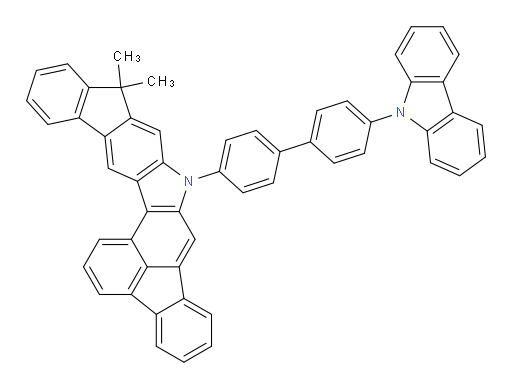 9-(4'-(9H-carbazol-9-yl)-[1,1'-biphenyl]-4-yl)-11,11-dimethyl-9,11-dihydrofluoreno[9,1-bc]indeno[1,2-h]carbazole