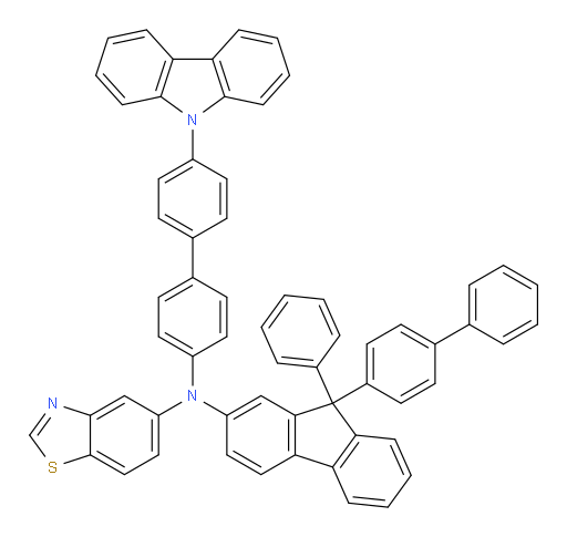 N-(4'-(9H-carbazol-9-yl)-[1,1'-biphenyl]-4-yl)-N-(9-([1,1'-biphenyl]-4-yl)-9-phenyl-9H-fluoren-2-yl)benzo[d]thiazol-5-amine