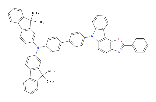 N-(9,9-dimethyl-9H-fluoren-2-yl)-9,9-dimethyl-N-(4'-(2-phenyl-6H-oxazolo[4,5-c]carbazol-6-yl)-[1,1'-biphenyl]-4-yl)-9H-fluoren-2-amine