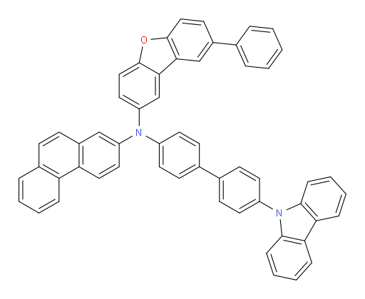 N-(4'-(9H-carbazol-9-yl)-[1,1'-biphenyl]-4-yl)-N-(phenanthren-2-yl)-8-phenyldibenzo[b,d]furan-2-amine