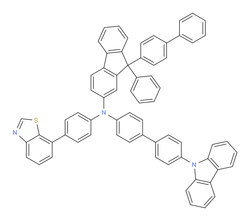 N-(4'-(9H-carbazol-9-yl)-[1,1'-biphenyl]-4-yl)-9-([1,1'-biphenyl]-4-yl)-N-(4-(benzo[d]thiazol-7-yl)phenyl)-9-phenyl-9H-fluoren-2-amine