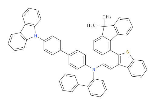 N-(4'-(9H-carbazol-9-yl)-[1,1'-biphenyl]-4-yl)-N-([1,1'-biphenyl]-2-yl)-9,9-dimethyl-9H-benzo[b]indeno[2',1':7,8]naphtho[2,1-d]thiophen-6-amine