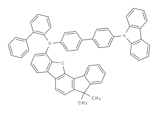 N-(4'-(9H-carbazol-9-yl)-[1,1'-biphenyl]-4-yl)-N-([1,1'-biphenyl]-2-yl)-7,7-dimethyl-7H-fluoreno[4,3-b]benzofuran-1-amine