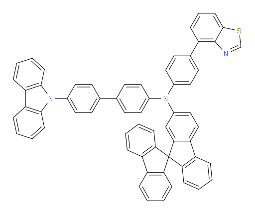 N-(4'-(9H-carbazol-9-yl)-[1,1'-biphenyl]-4-yl)-N-(4-(benzo[d]thiazol-4-yl)phenyl)-9,9'-spirobi[fluoren]-2-amine