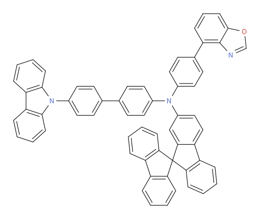 N-(4'-(9H-carbazol-9-yl)-[1,1'-biphenyl]-4-yl)-N-(4-(benzo[d]oxazol-4-yl)phenyl)-9,9'-spirobi[fluoren]-2-amine