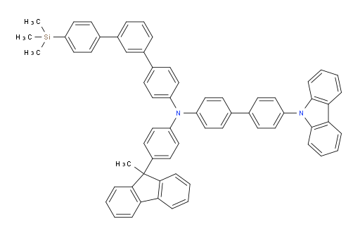 N-(4'-(9H-carbazol-9-yl)-[1,1'-biphenyl]-4-yl)-N-(4-(9-methyl-9H-fluoren-9-yl)phenyl)-4''-(trimethylsilyl)-[1,1':3',1''-terphenyl]-4-amine