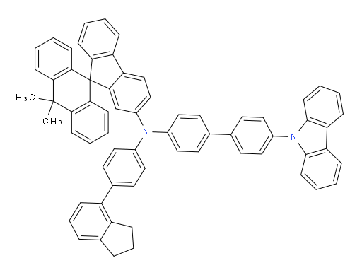 N-(4'-(9H-carbazol-9-yl)-[1,1'-biphenyl]-4-yl)-N-(4-(2,3-dihydro-1H-inden-4-yl)phenyl)-10,10-dimethyl-10H-spiro[anthracene-9,9'-fluoren]-2'-amine