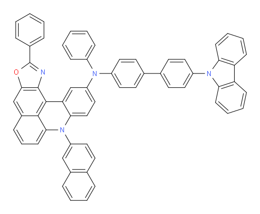 N-(4'-(9H-carbazol-9-yl)-[1,1'-biphenyl]-4-yl)-8-(naphthalen-2-yl)-N,2-diphenyl-8H-oxazolo[4',5':4,5]benzo[1,2,3-kl]acridin-11-amine