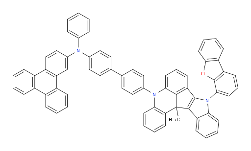 N-(4'-(9-(dibenzo[b,d]furan-4-yl)-13c-methyl-9,13c-dihydro-5H-indolo[3',2':4,5]cyclopenta[1,2,3-kl]acridin-5-yl)-[1,1'-biphenyl]-4-yl)-N-phenyltriphenylen-2-amine