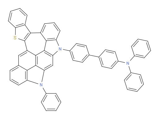 N,N-diphenyl-4'-(10-phenyl-15-thia-8,10-diazabenzo[3,4]indeno[1',2':5,6]azuleno[7,8,1-mna]cyclopenta[def]phenanthren-8(10H)-yl)-[1,1'-biphenyl]-4-amine