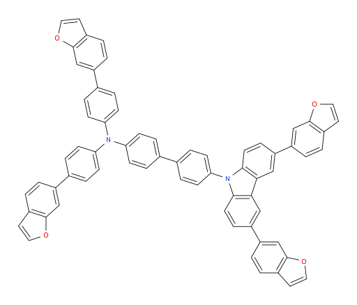 N,N-bis(4-(benzofuran-6-yl)phenyl)-4'-(3,6-di(benzofuran-6-yl)-9H-carbazol-9-yl)-[1,1'-biphenyl]-4-amine