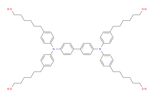 6,6',6'',6'''-(([1,1'-biphenyl]-4,4'-diylbis(azanetriyl))tetrakis(benzene-4,1-diyl))tetrakis(hexan-1-ol)