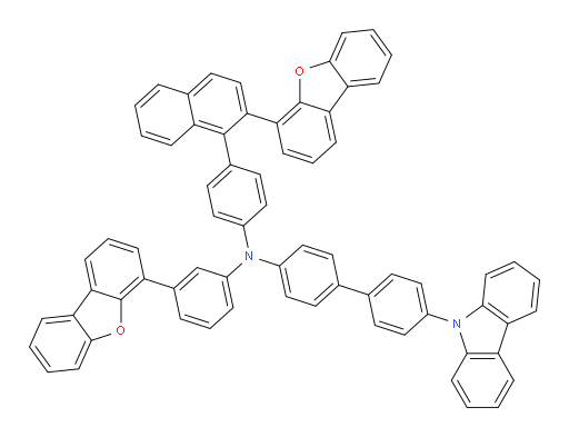 4'-(9H-carbazol-9-yl)-N-(4-(2-(dibenzo[b,d]furan-4-yl)naphthalen-1-yl)phenyl)-N-(3-(dibenzo[b,d]furan-4-yl)phenyl)-[1,1'-biphenyl]-4-amine