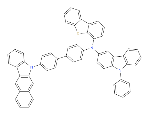 N-(4'-(5H-benzo[b]carbazol-5-yl)-[1,1'-biphenyl]-4-yl)-N-(dibenzo[b,d]thiophen-4-yl)-9-phenyl-9H-carbazol-3-amine