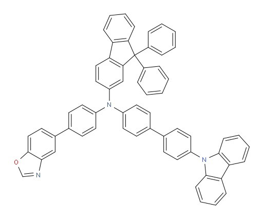 N-(4'-(9H-carbazol-9-yl)-[1,1'-biphenyl]-4-yl)-N-(4-(benzo[d]oxazol-5-yl)phenyl)-9,9-diphenyl-9H-fluoren-2-amine