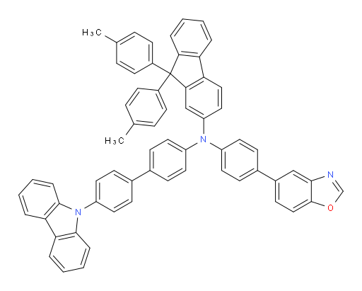N-(4'-(9H-carbazol-9-yl)-[1,1'-biphenyl]-4-yl)-N-(4-(benzo[d]oxazol-5-yl)phenyl)-9,9-di-p-tolyl-9H-fluoren-2-amine