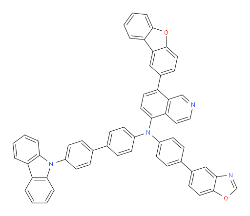 N-(4'-(9H-carbazol-9-yl)-[1,1'-biphenyl]-4-yl)-N-(4-(benzo[d]oxazol-5-yl)phenyl)-8-(dibenzo[b,d]furan-2-yl)isoquinolin-5-amine