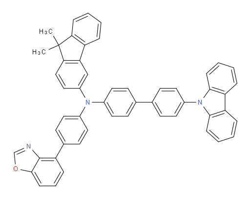 N-(4'-(9H-carbazol-9-yl)-[1,1'-biphenyl]-4-yl)-N-(4-(benzo[d]oxazol-4-yl)phenyl)-9,9-dimethyl-9H-fluoren-3-amine