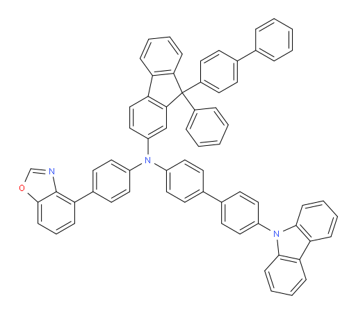 N-(4'-(9H-carbazol-9-yl)-[1,1'-biphenyl]-4-yl)-9-([1,1'-biphenyl]-4-yl)-N-(4-(benzo[d]oxazol-4-yl)phenyl)-9-phenyl-9H-fluoren-2-amine