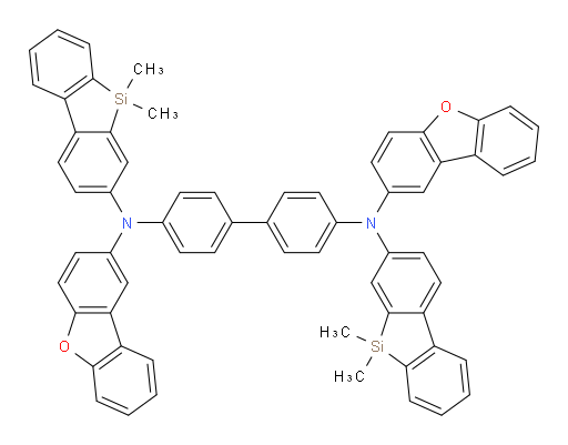 N4,N4'-bis(dibenzo[b,d]furan-2-yl)-N4,N4'-bis(5,5-dimethyl-5H-dibenzo[b,d]silol-3-yl)-[1,1'-biphenyl]-4,4'-diamine