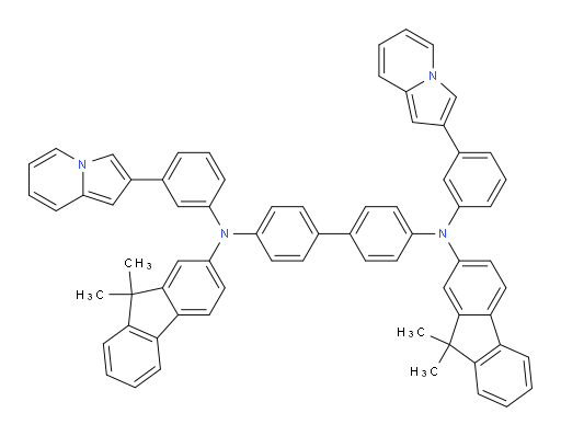N4,N4'-bis(9,9-dimethyl-9H-fluoren-2-yl)-N4,N4'-bis(3-(indolizin-2-yl)phenyl)-[1,1'-biphenyl]-4,4'-diamine