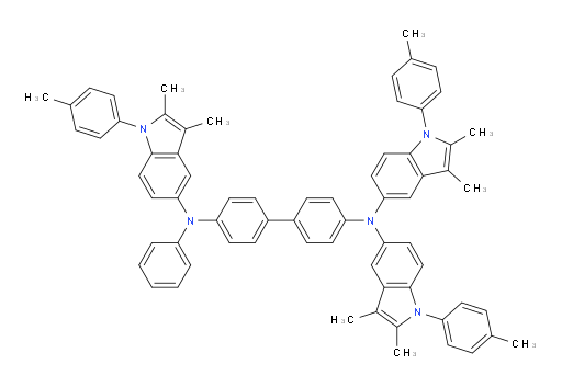 N4,N4,N4'-tris(2,3-dimethyl-1-(p-tolyl)-1H-indol-5-yl)-N4'-phenyl-[1,1'-biphenyl]-4,4'-diamine