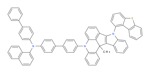 N-([1,1'-biphenyl]-4-yl)-N-(4'-(9-(dibenzo[b,d]thiophen-1-yl)-13c-methyl-9,13c-dihydro-5H-indolo[3',2':4,5]cyclopenta[1,2,3-kl]acridin-5-yl)-[1,1'-biphenyl]-4-yl)naphthalen-1-amine