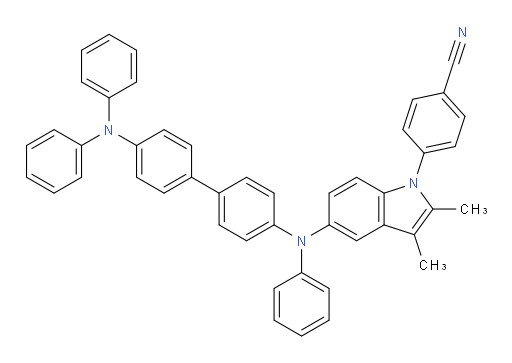 4-(5-((4'-(diphenylamino)-[1,1'-biphenyl]-4-yl)(phenyl)amino)-2,3-dimethyl-1H-indol-1-yl)benzonitrile