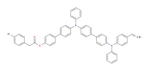 4'-(phenyl(4'-(phenyl(4-vinylphenyl)amino)-[1,1'-biphenyl]-4-yl)amino)-[1,1'-biphenyl]-4-yl 2-(4-bromophenyl)acetate