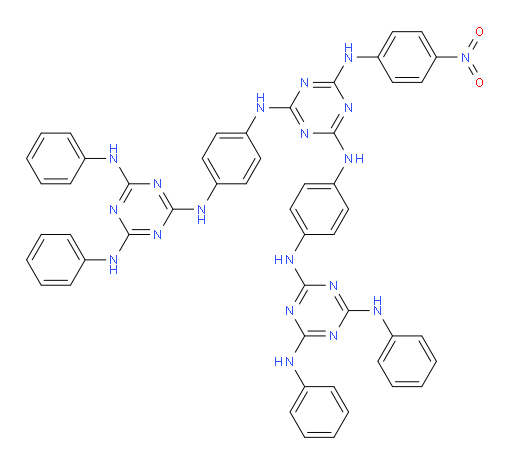 N2,N2'-(((6-((4-nitrophenyl)amino)-1,3,5-triazine-2,4-diyl)bis(azanediyl))bis(4,1-phenylene))bis(N4,N6-diphenyl-1,3,5-triazine-2,4,6-triamine)