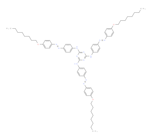 N2,N4,N6-tris(4-((E)-(4-(octyloxy)phenyl)diazenyl)phenyl)-1,3,5-triazine-2,4,6-triamine