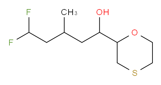 5,5-difluoro-3-methyl-1-(1,4-oxathian-2-yl)pentan-1-ol