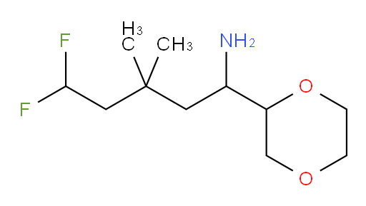 1-(1,4-dioxan-2-yl)-5,5-difluoro-3,3-dimethylpentan-1-amine