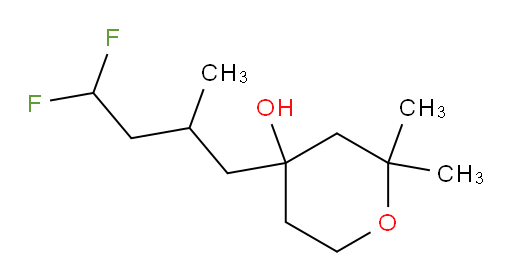 4-(4,4-difluoro-2-methylbutyl)-2,2-dimethyltetrahydro-2H-pyran-4-ol
