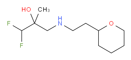1,1-difluoro-2-methyl-3-((2-(tetrahydro-2H-pyran-2-yl)ethyl)amino)propan-2-ol