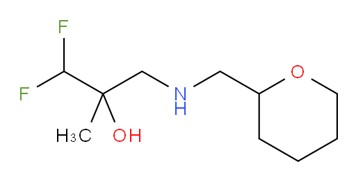 1,1-difluoro-2-methyl-3-(((tetrahydro-2H-pyran-2-yl)methyl)amino)propan-2-ol