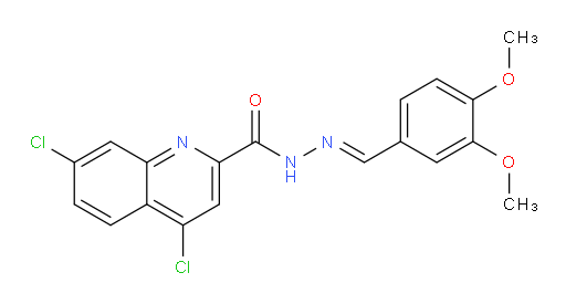 4,7-dichloro-N'-(3,4-dimethoxybenzylidene)quinoline-2-carbohydrazide