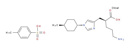 1H-Imidazole-4-propanoic acid, α-(3-aminopropyl)-1-(trans-4-methylcyclohexyl)-, (αS)-, 4-methylbenzenesulfonate (1:1) (ACI)