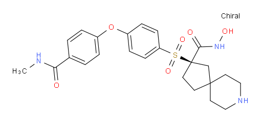 (2R)-N-Hydroxy-2-[[4-[4-[(methylamino)carbonyl]phenoxy]phenyl]sulfonyl]-8-azaspiro[4.5]decane-2-carboxamide (ACI)