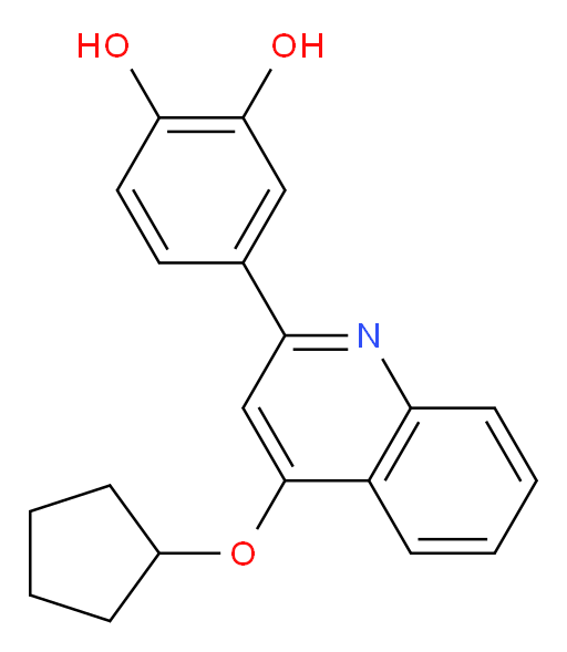 4-[4-(Cyclopentyloxy)-2-quinolinyl]-1,2-benzenediol (ACI)