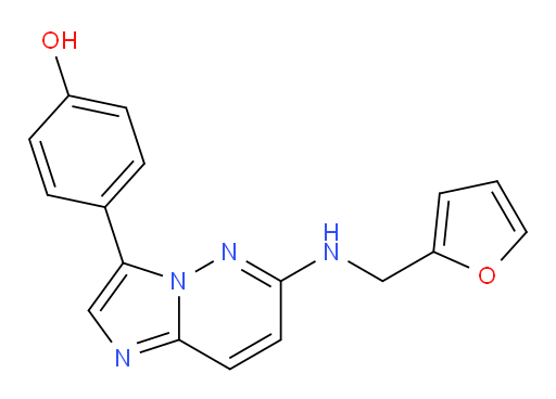 4-[6-[(2-Furanylmethyl)amino]imidazo[1,2-b]pyridazin-3-yl]phenol (ACI)