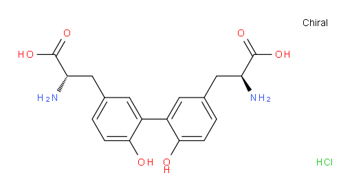 [1,1′-Biphenyl]-3,3′-dipropanoic acid, α3′,α3-diamino-6,6′-dihydroxy-, hydrochloride (1:2), (α3′S,α3S)- (ACI)