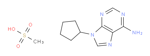 9H-Purin-6-amine, 9-cyclopentyl-, methanesulfonate (1:1) (ACI)