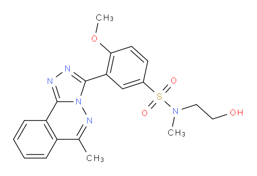 N-(2-Hydroxyethyl)-4-methoxy-N-methyl-3-(6-methyl-1,2,4-triazolo[3,4-a]phthalazin-3-yl)benzenesulfonamide (ACI)