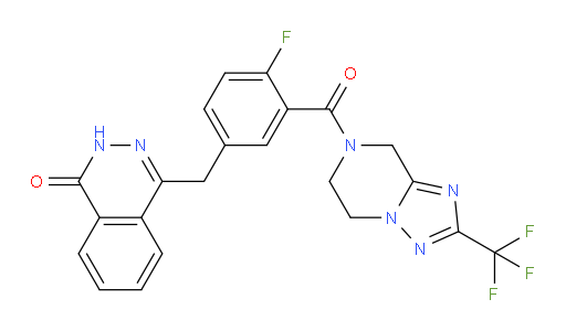 4-[[3-[[5,6-Dihydro-2-(trifluoromethyl)[1,2,4]triazolo[1,5-a]pyrazin-7(8H)-yl]carbonyl]-4-fluorophenyl]methyl]-1(2H)-phthalazinone (ACI)