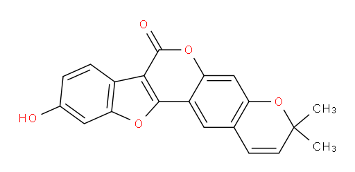 3H,7H-Benzofuro[3,2-c]pyrano[3,2-g][1]benzopyran-7-one, 10-hydroxy-3,3-dimethyl- (9CI)