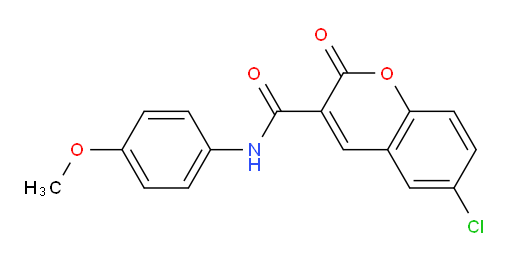 6-Chloro-N-(4-methoxyphenyl)-2-oxo-2H-1-benzopyran-3-carboxamide (ACI)
