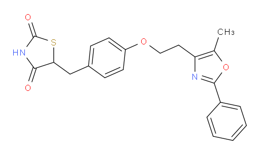 5-[[4-[2-(5-Methyl-2-phenyl-4-oxazolyl)ethoxy]phenyl]methyl]-2,4-thiazolidinedione (ACI)