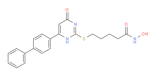 5-[(4-[1,1′-Biphenyl]-4-yl-1,6-dihydro-6-oxo-2-pyrimidinyl)thio]-N-hydroxypentanamide (ACI)